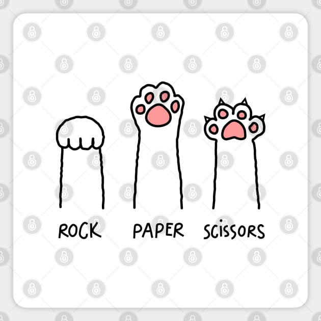 Rock Paper Scissors Magnet by threadfulcat